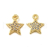 Rack Plating Brass Micro Pave Clear Cubic Zirconia Charms KK-Z045-12G-1
