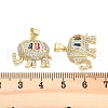 Brass Pave Cubic Zirconia Pendants KK-U009-02A-G-3