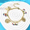 Brass Oval Link Multi-strand Bracelets BJEW-U040-01G-2