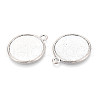 Tibetan Style Alloy Pendants Cabochon Settings PALLOY-N178-12AS-F-2