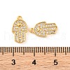 Brass Micro Pave Clear Cubic Zirconia Pendants KK-U017-06B-G-3