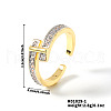 Elegant Geometric Brass Micro Pave Cubic Zirconia Cuff Rings for Women KY7986-1-1