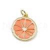 Brass Enamel Pendants KK-H072-14G-02-1