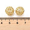 Brass Micro Pave Clear Cubic Zirconia European Beads KK-XCP0001-91G-2