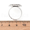 Vintage Adjustable Iron Finger Ring Components Alloy Cabochon Bezel Settings PALLOY-Q300-25AS-NR-4