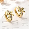 Bowknot Brass Hoop Earrings EJEW-S256-02B-G-1