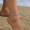 Stainless Steel Oval Ring Link Chain Anklets for Women Men RL5795-2-1