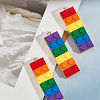 DICOSMETIC 20Pcs 2 Colors Rainbow Opaque Acrylic Pendants MACR-DC0001-02-5