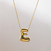 Brass Chunky Initial Pendant Necklaces WG97A63-05-1