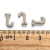 Tarnish Resistant 304 Stainless Steel Letter Charms STAS-O072-J-3