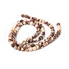 Natural Zebra Jasper Round Bead Strands X-G-M172-8mm-02-1-2