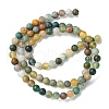 Frosted Round Natural Indian Agate Beads G-J338-02-4mm-5