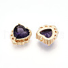 Brass Pave Cubic Zirconia Pendants ZIRC-T016-09-2