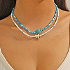Summer Beach Natural Shell Pendant Glass Seed Beaded Necklaces for Women FS-WGEF253-05-1