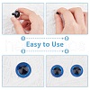 DICOSMETIC 20 Sets 10 Colors Plastic Doll Craft Eyes DIY-DC0002-38A-6