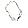 201 Stainless Steel & Nuggets Baroque Natural Keshi Pearl Link Chain Necklaces for Women FS-WGBF5BB-01-5