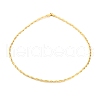 Brass Double Braided Round Snake Chain Necklaces MAK-L041-01G-1