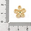 Brass Micro Pave Cubic Zirconia Slide Charms ZIRC-I068-19G-4