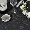 100Pcs 316 Surgical Stainless Steel Wine Glass Charms Rings STAS-LP0001-04-3