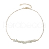 Natural New Jade Chip Bib Necklaces NJEW-JN04950-01-4