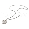 304 Stainless Steel Hollow Hummingbird Pendant Box Chain Necklaces for Women Men NJEW-M086-05P-2
