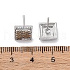 Brass Stud Earrings EJEW-D288-07P-3
