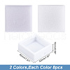HOBBIESAY 16Pcs 2 Colors Clear Window Plastic Loose Diamond Boxes OBOX-HY0001-01-2