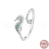 925 Sterling Silver Micro Pave Cubic Zirconia Adjustable Open Cuff Rings for Women FS-WG3D7C7-01-3