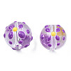 Transparent Glass Enamel Beads GLAA-N049-025-3