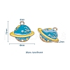 20Pcs 14 Style Light Gold Alloy Enamel Pendants ENAM-YW0001-74-2