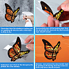 Reflective Vinyl Butterfly Car Stickers STIC-WH0022-001-4