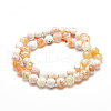 Natural Fire Crackle Agate Bead Strands G-G882-8mm-B06-6-3