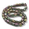 Electroplated Natural Lava Rock Beads Strands G-A251-A01-01K-1