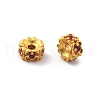 Brass Micro Pave Cubic Zirconia Beads KK-R216-09G-2
