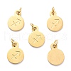 Golden Plated 304 Stainless Steel Charms STAS-C022-01G-G-1