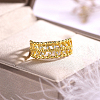 Elegant French Vintage Style S925 Sterling Silver Hollow Leaf Women's Ring for Various Occasions IG3698-2-3