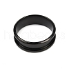 201 Stainless Steel Grooved Finger Ring Settings STAS-TAC0001-10E-B-3
