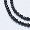 Natural Black Tourmaline Beads Strands G-E444-27-4mm-3