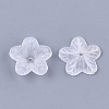 5-Petal Transparent Acrylic Bead Caps X-FACR-T001-02-2