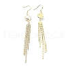 Resin Imitation Pearl with Crystal Rhinestone Dangle Earrings EJEW-C037-03LG-2