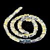 AB Color Plated Transparent Glass Beads Strands EGLA-P051-06A-A09-3
