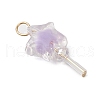 5Pcs Acrylic & Glass Pendants PALLOY-JF03526-01-3