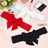 CRASPIRE 3Pcs 3 Colors Cloth Bowknot Elastic Chain Belts AJEW-CP0008-09-4