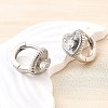 Heart Brass Micro Pave Clear Cubic Zirconia Hoop Earrings EJEW-Z121-05P-3