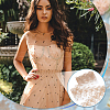 MAYJOYDIY US 2 Yards Polyester Shell & Starfish Embroidery Lace Ribbon OCOR-MA0001-26-6