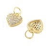 Brass Micro Pave Cubic Zirconia Pendants KK-C092-24B-G-2