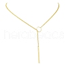 Brass Lariat Necklaces NJEW-JN05015-1
