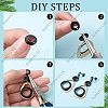 SUNNYCLUE 30Pcs 5 Style 304 Stainless Steel Stud Earring Findings STAS-SC0004-31-4
