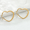 Fashionable Stainless Steel Heart Hoop Earrings SI0307-2