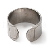 Non-Tarnish 304 Stainless Steel Open Cuff Ring Components STAS-C079-04P-3